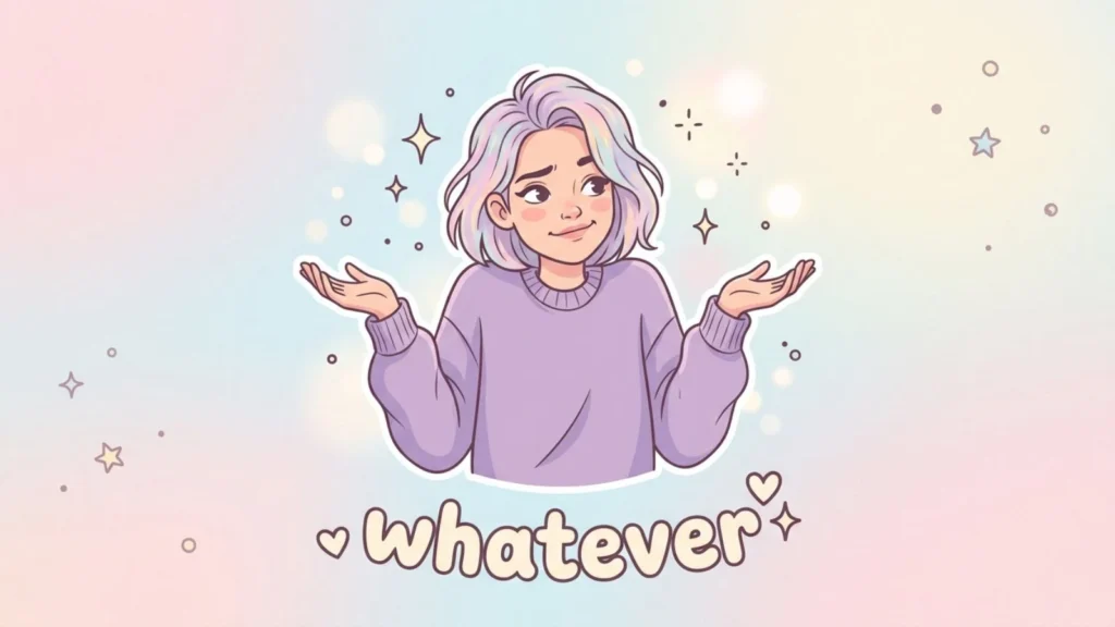 Aesthetic Shrug Emoji  for Social Media