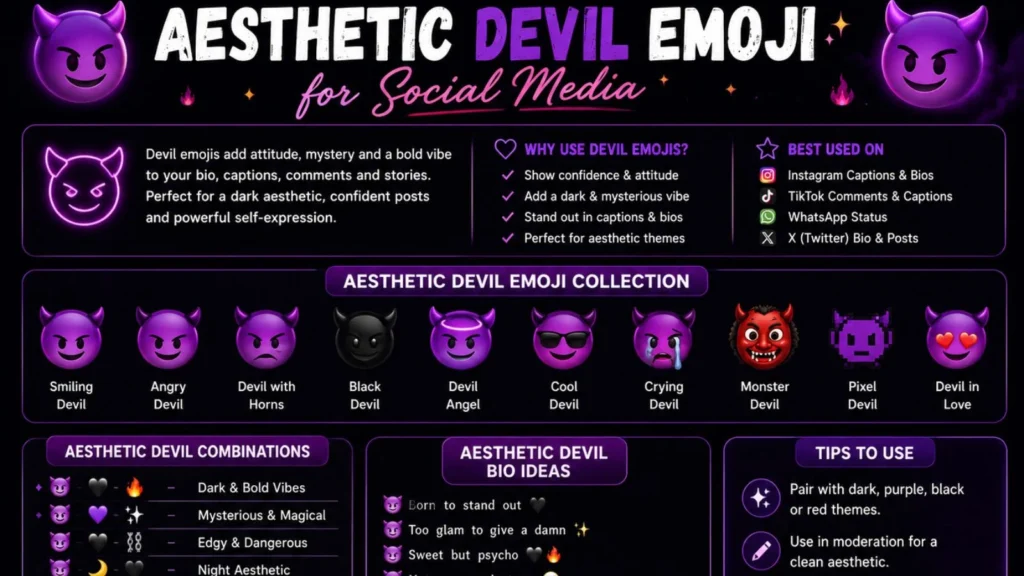 Aesthetic Devil Emoji for Social Media