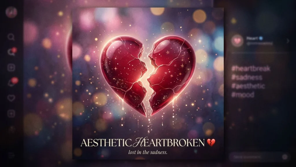 Aesthetic Heart Broken Emoji for Social Media