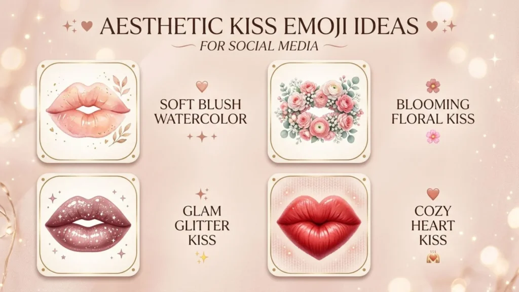 Aesthetic Kiss Emoji Ideas for Social Media