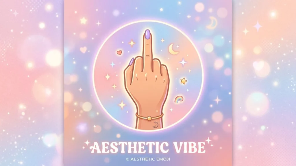 Aesthetic Middle Finger Emoji for Social Media