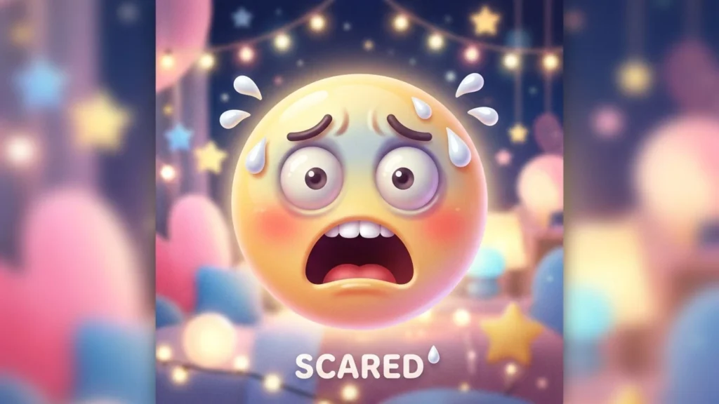 Aesthetic Scared Emoji for Social Media