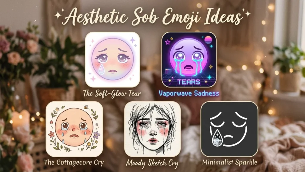 Aesthetic Sob Emoji Ideas for Social Media