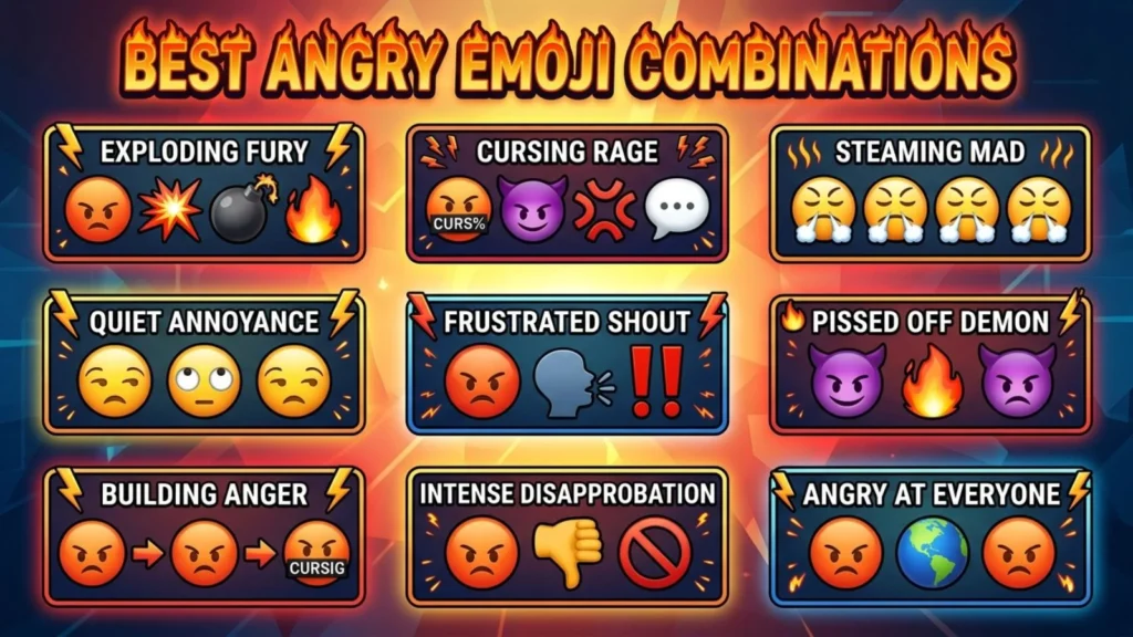 Best Angry Emoji Combinations 