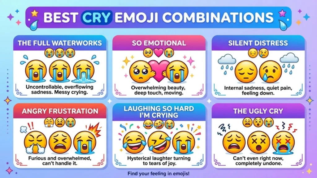 Best Cry Emoji Combinations