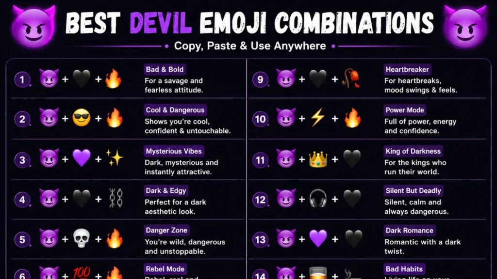Best Devil Emoji Combinations