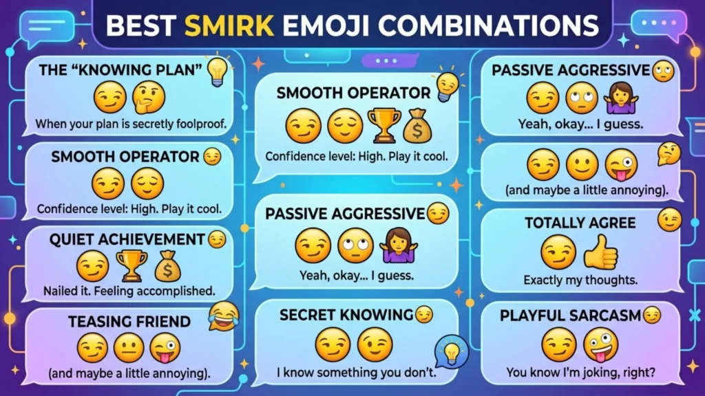 Best Smirk Emoji Combinations