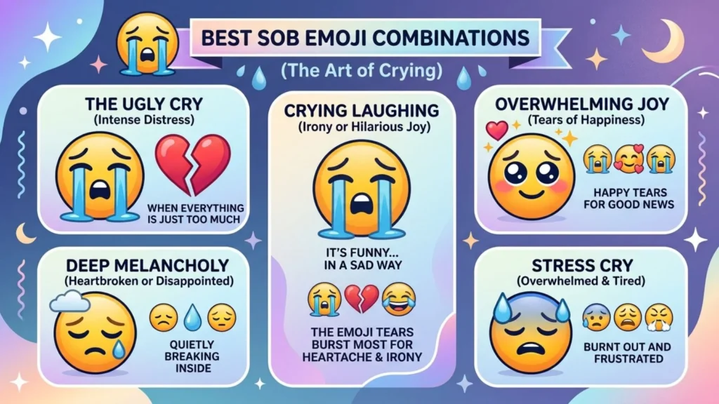 Best Sob Emoji combinations