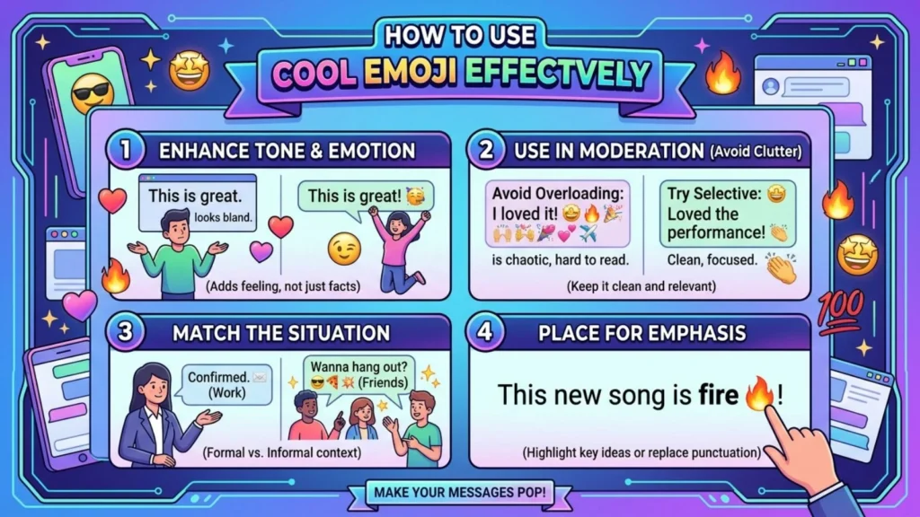 How to Use Cool Emoji