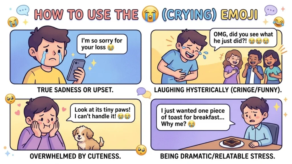 How to Use Cry Emoji