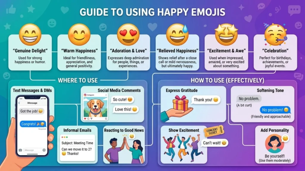 How to Use Happy Emoji