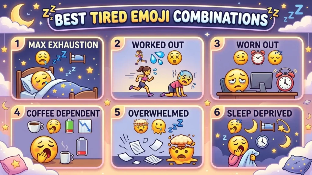 Best Tired Emoji Combinations 