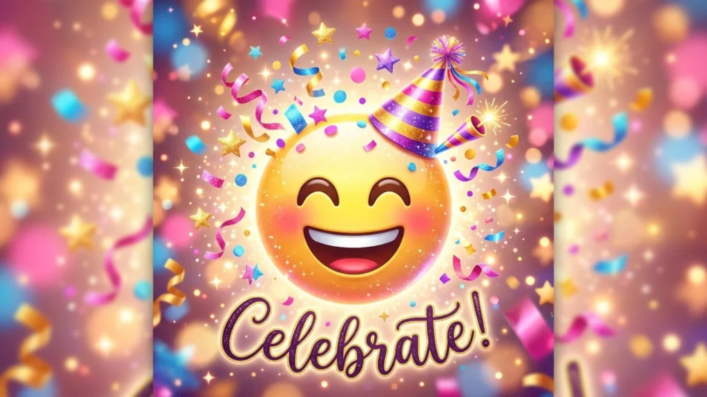 Aesthetic Celebrate Emoji for Social Media