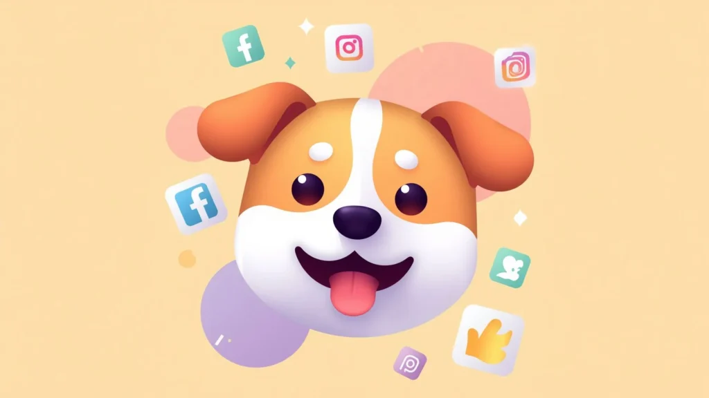 Aesthetic Dog Emoji for Social Media