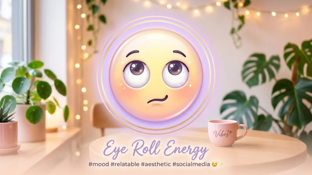 Aesthetic Eye Roll Emoji For Social Media