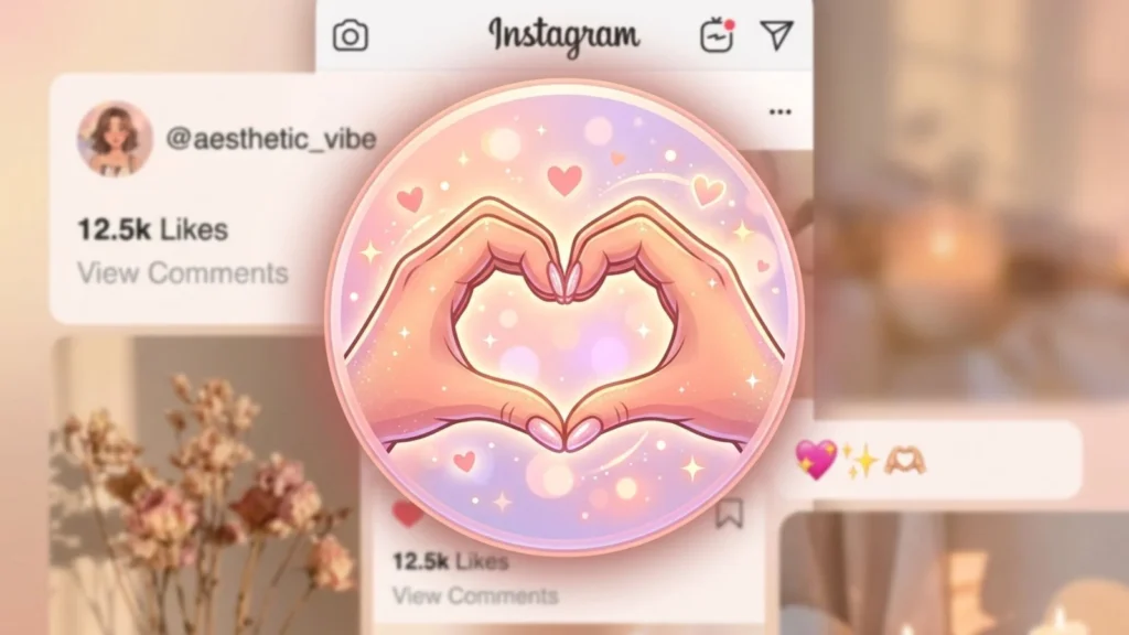 Aesthetic Heart Hands Emoji for Social Media