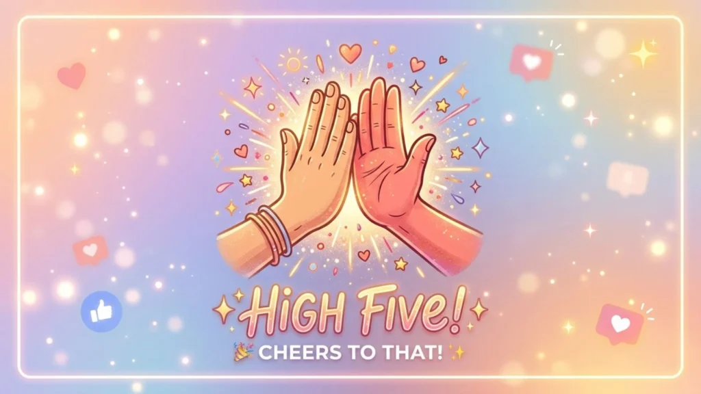 Aesthetic High Five Emoji for Social Media