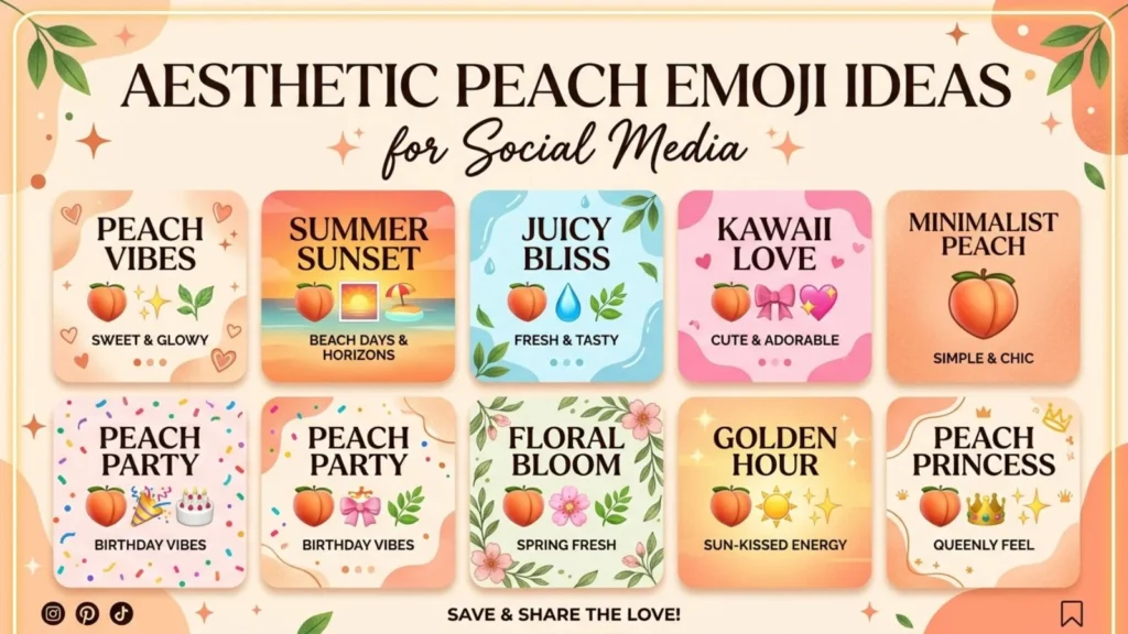 Aesthetic Peach Emoji Ideas for Social Media