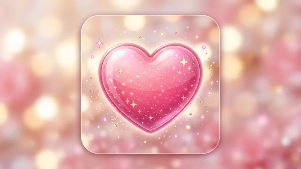 Aesthetic Pink Heart Emoji for Social Media