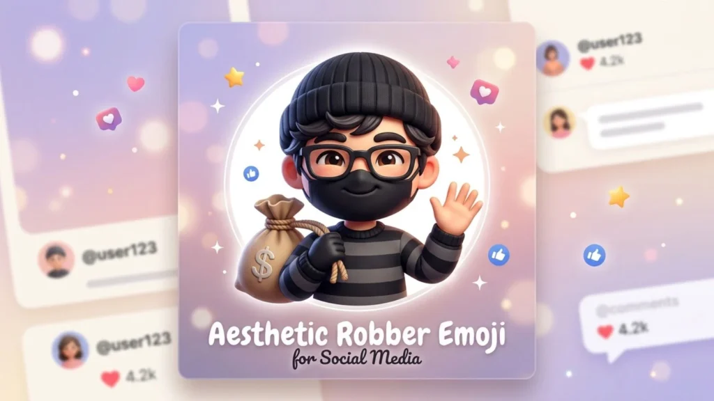 Aesthetic Robber Emoji for Social Media