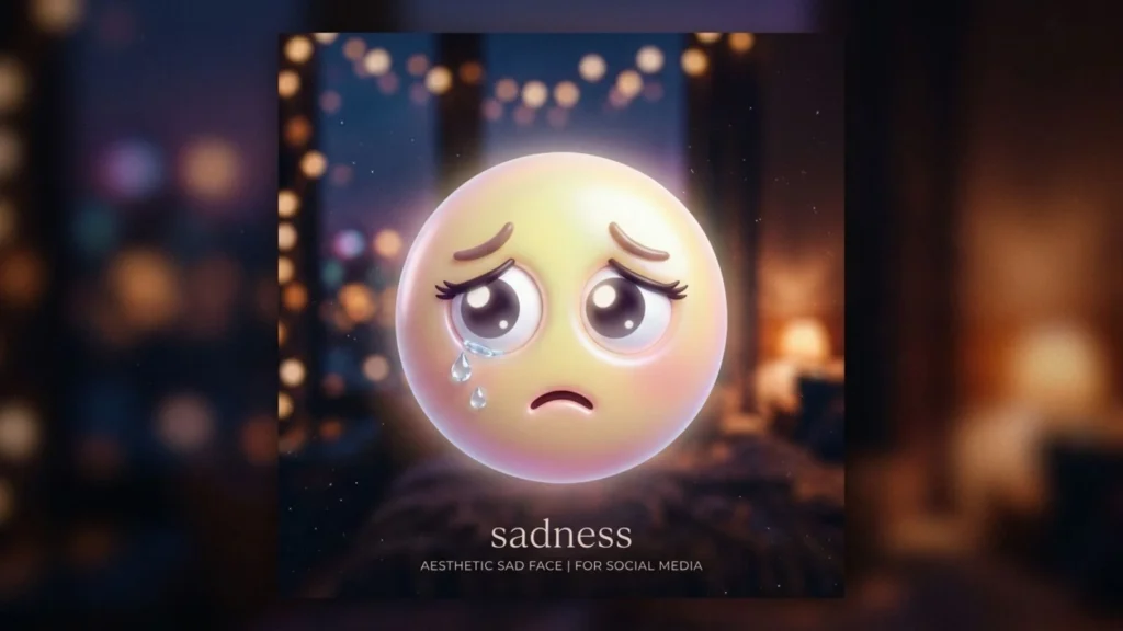 Aesthetic Sad Face Emoji for Social Media