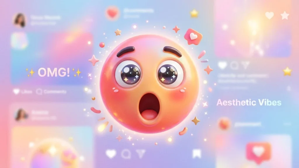 Aesthetic Surprised Emoji for Social Media