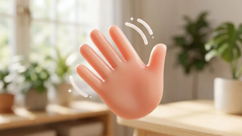 Aesthetic Wave Emoji for Social Media