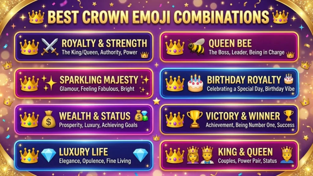 Best Crown Emoji Combinations