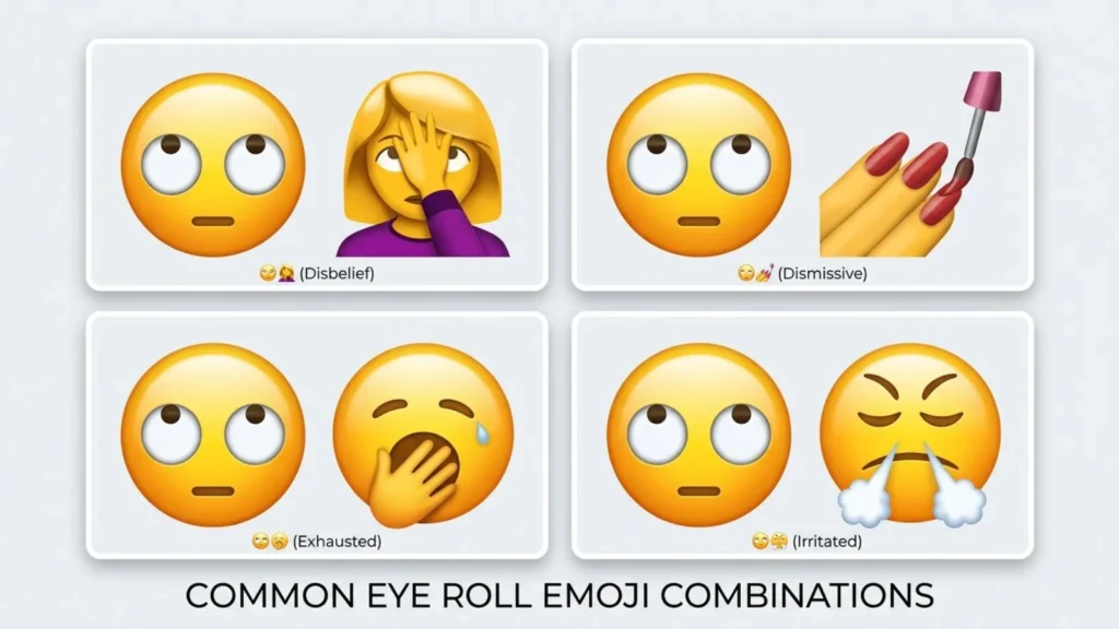 Best Eye Roll Emoji Combinations