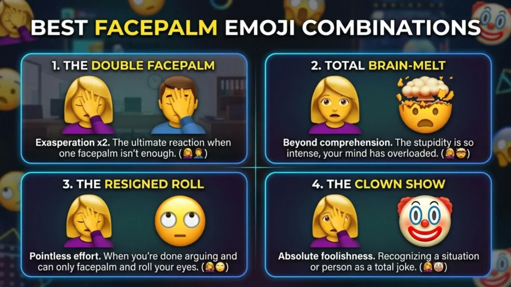 Best Facepalm Emoji Combinations