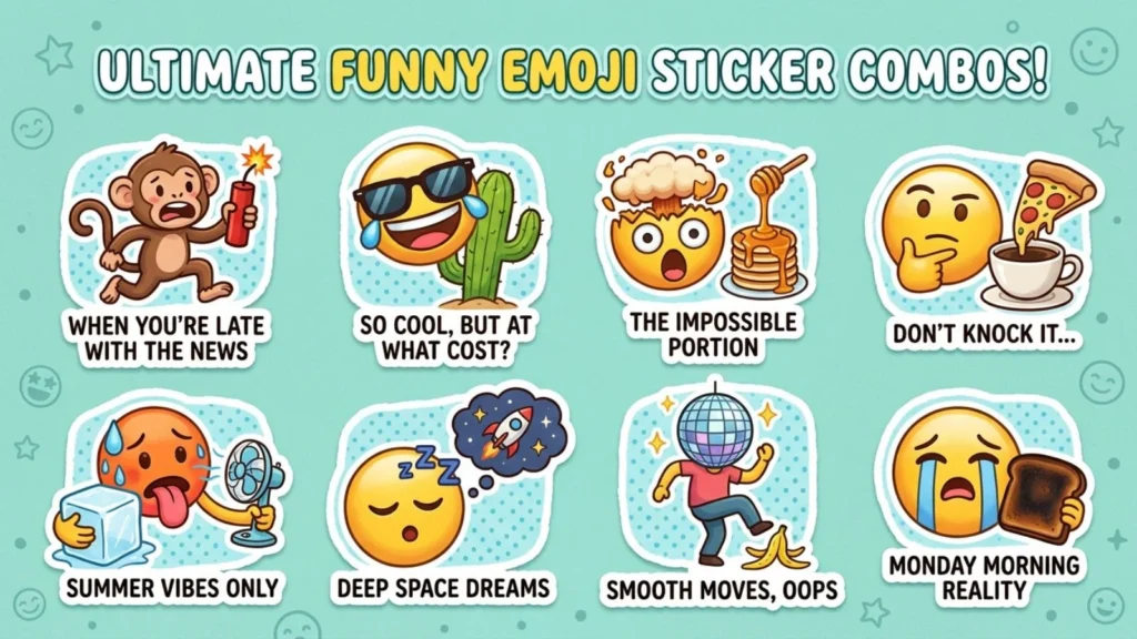 Best Funny Emoji Stickers Combinations