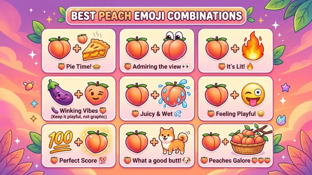 Best Peach Emoji Combinations