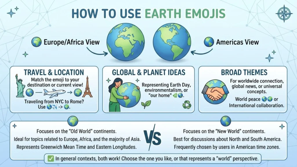 How to Use Earth Emoji