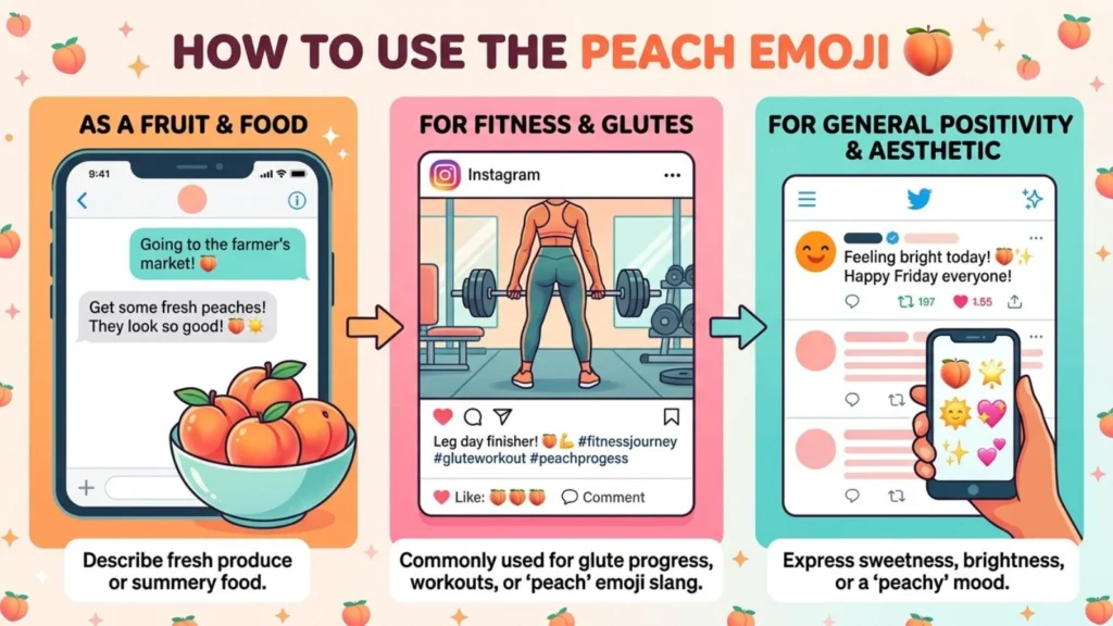 How to use Peach Emoji