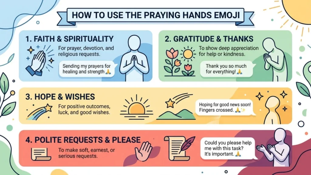 How to use Praying Hands Emoji