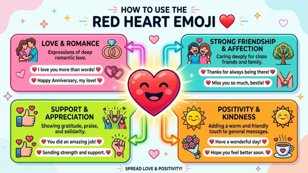 How to Use Red Heart Emoji