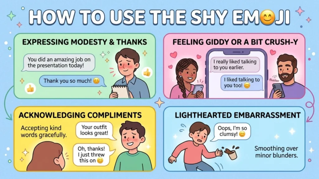 How to Use Shy Emoji