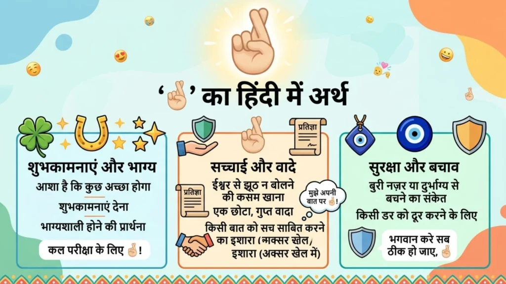 🤞🏻 Meaning in Hindi