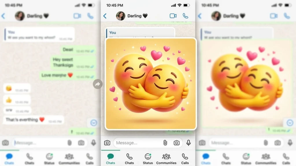 Romantic Hug Emoji WhatsApp