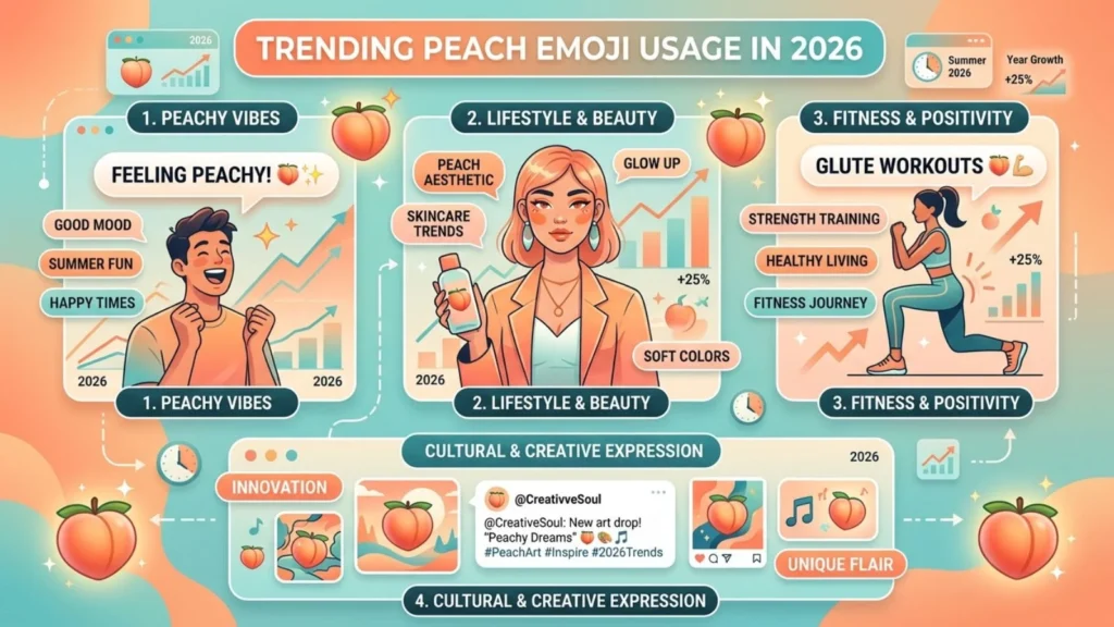 Trending Peach Emoji usage in 2026