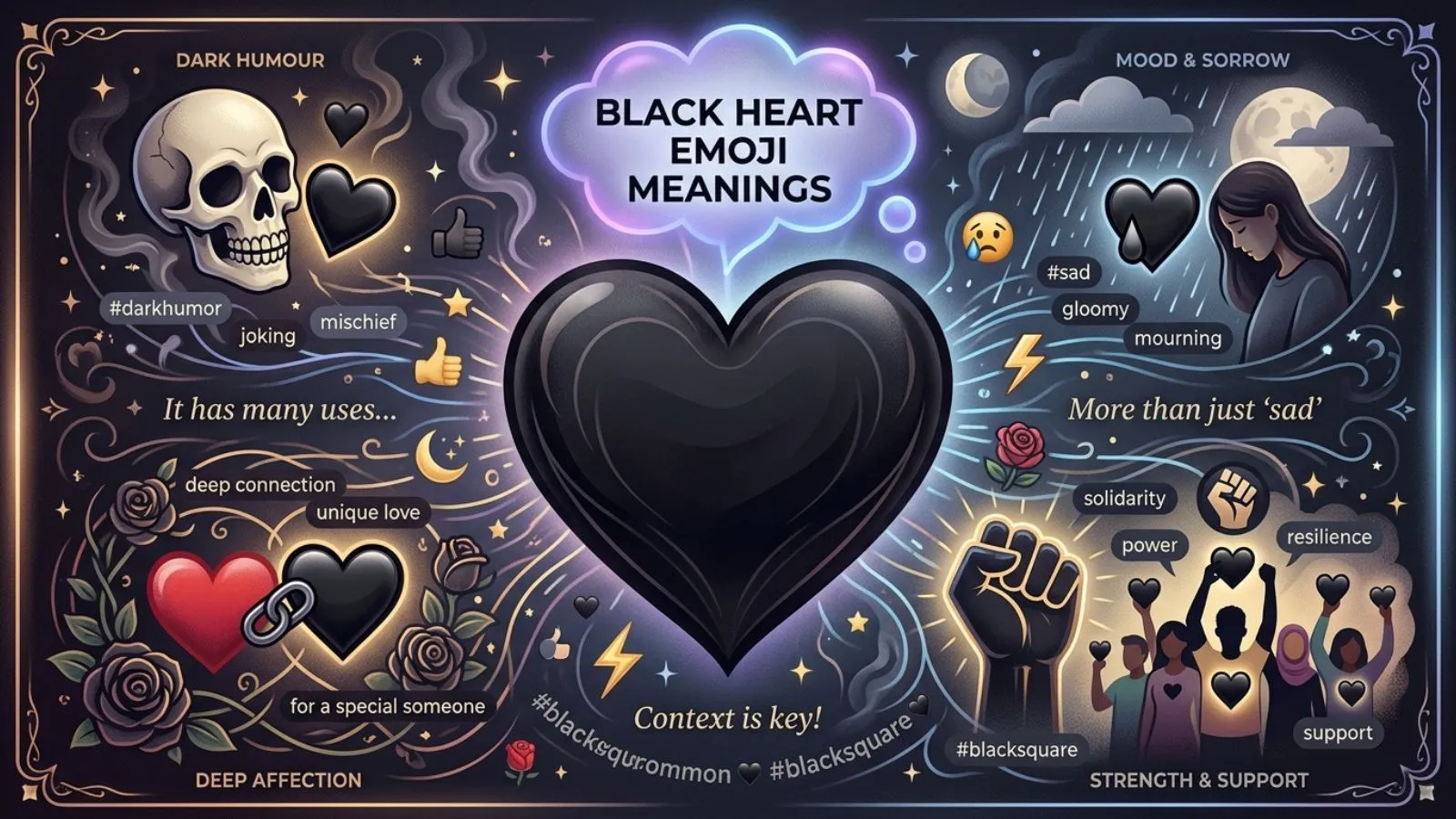 Black Heart Emoji Meaning