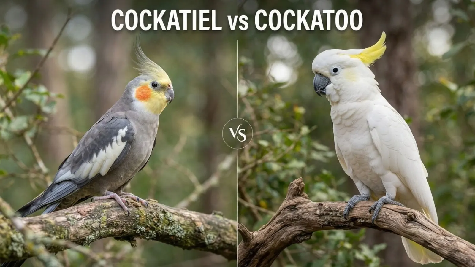 Cockatiel vs Cockatoo