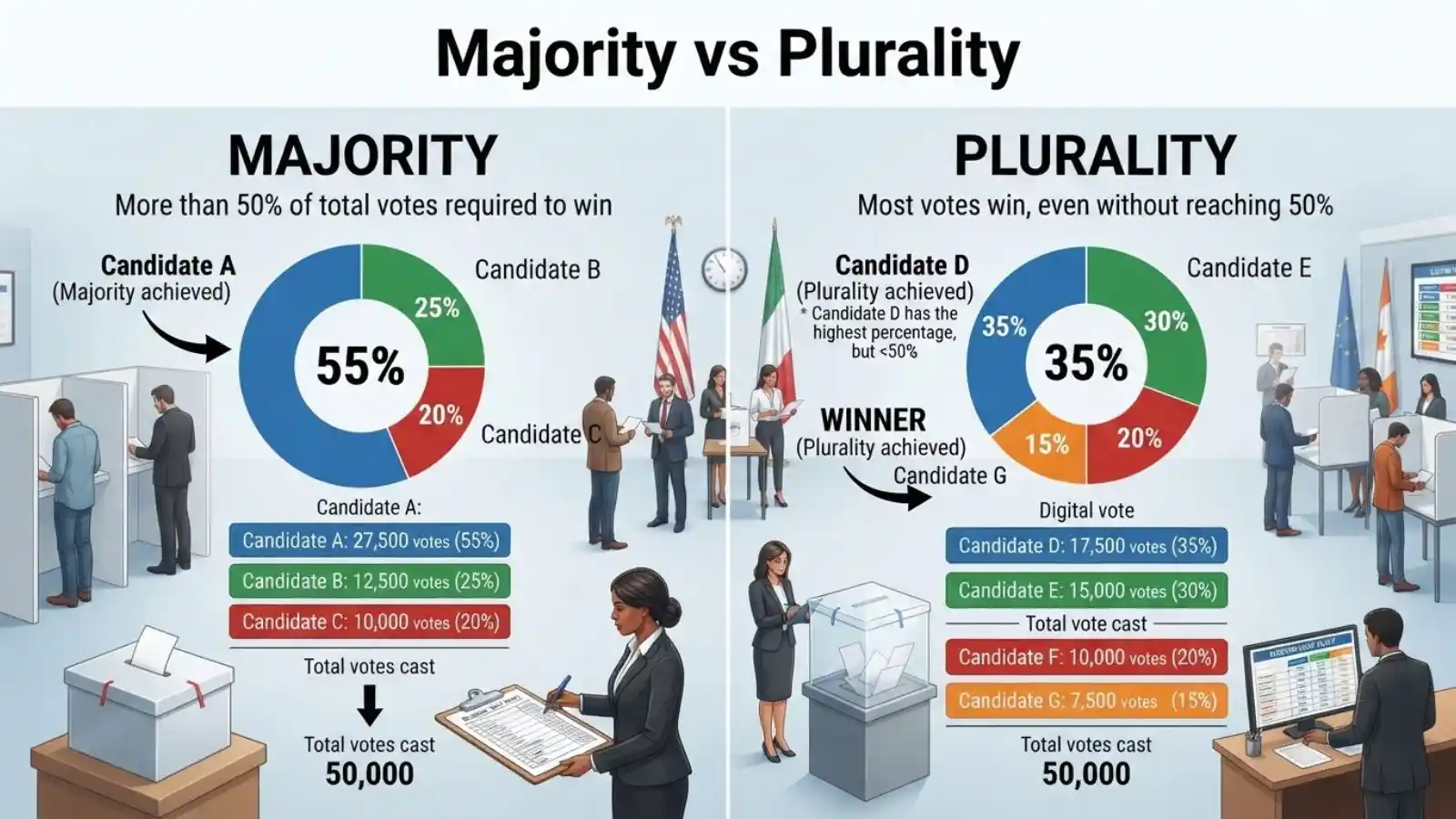 Majority vs Plurality
