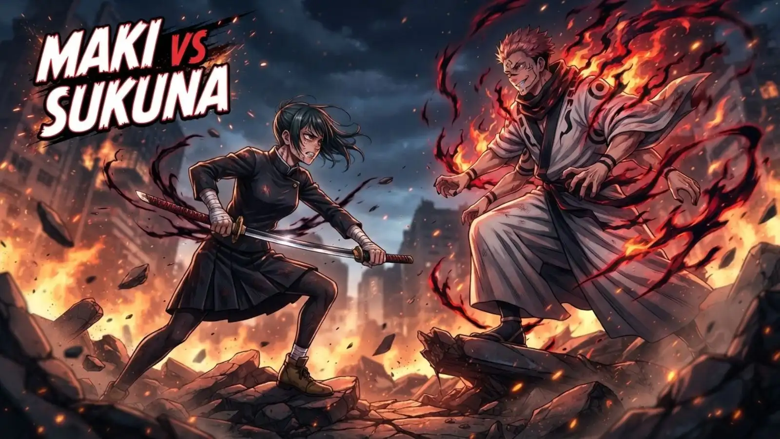 Maki vs Sukuna