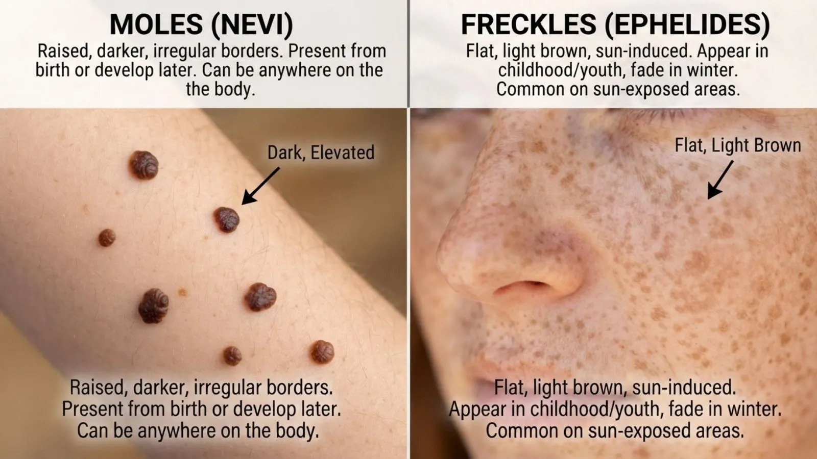 Moles vs Freckles