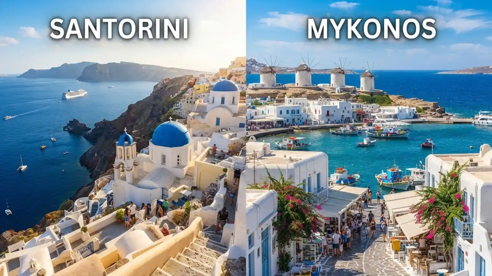 Mykonos vs Santorini