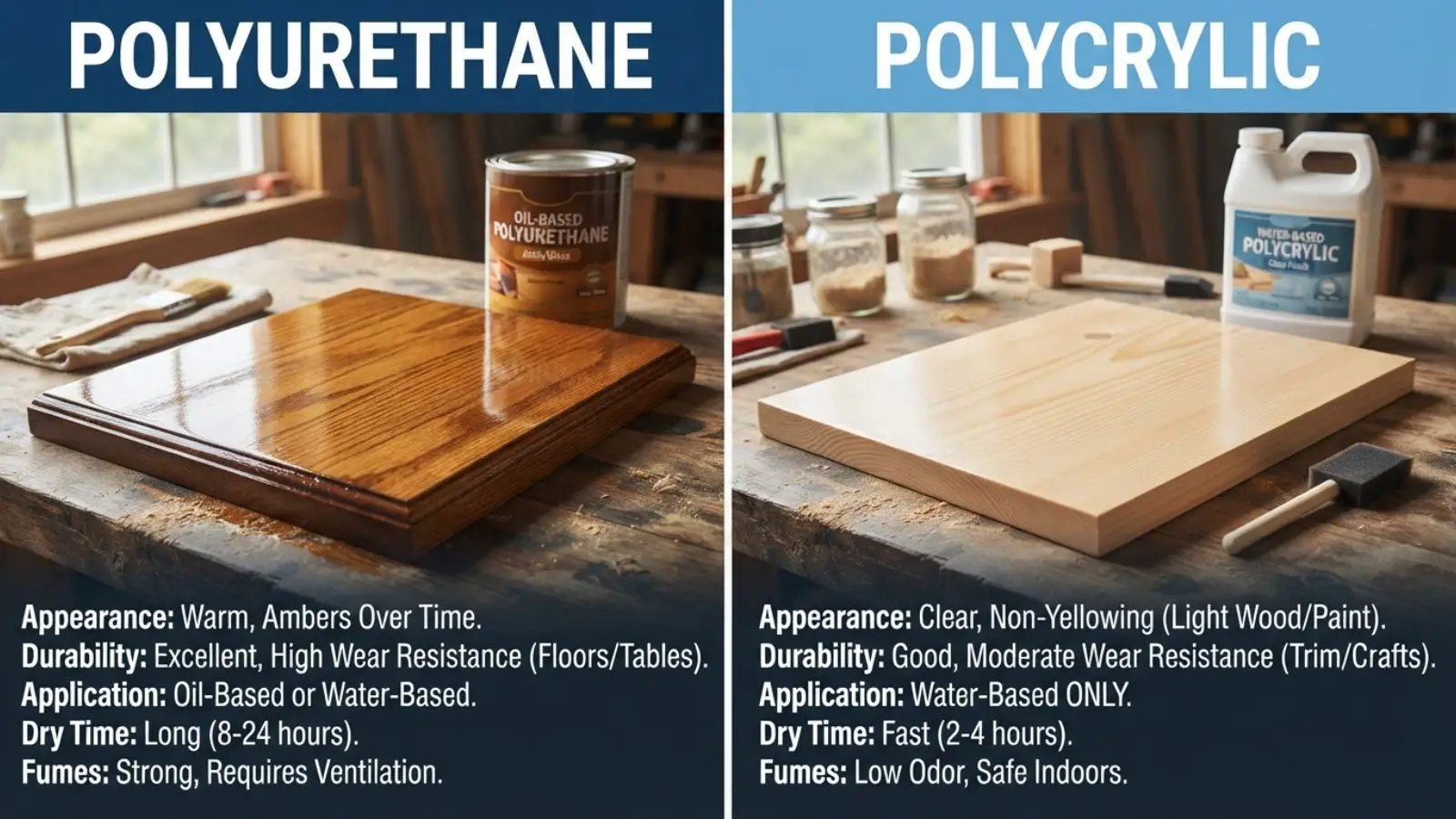 Polyurethane vs Polycrylic