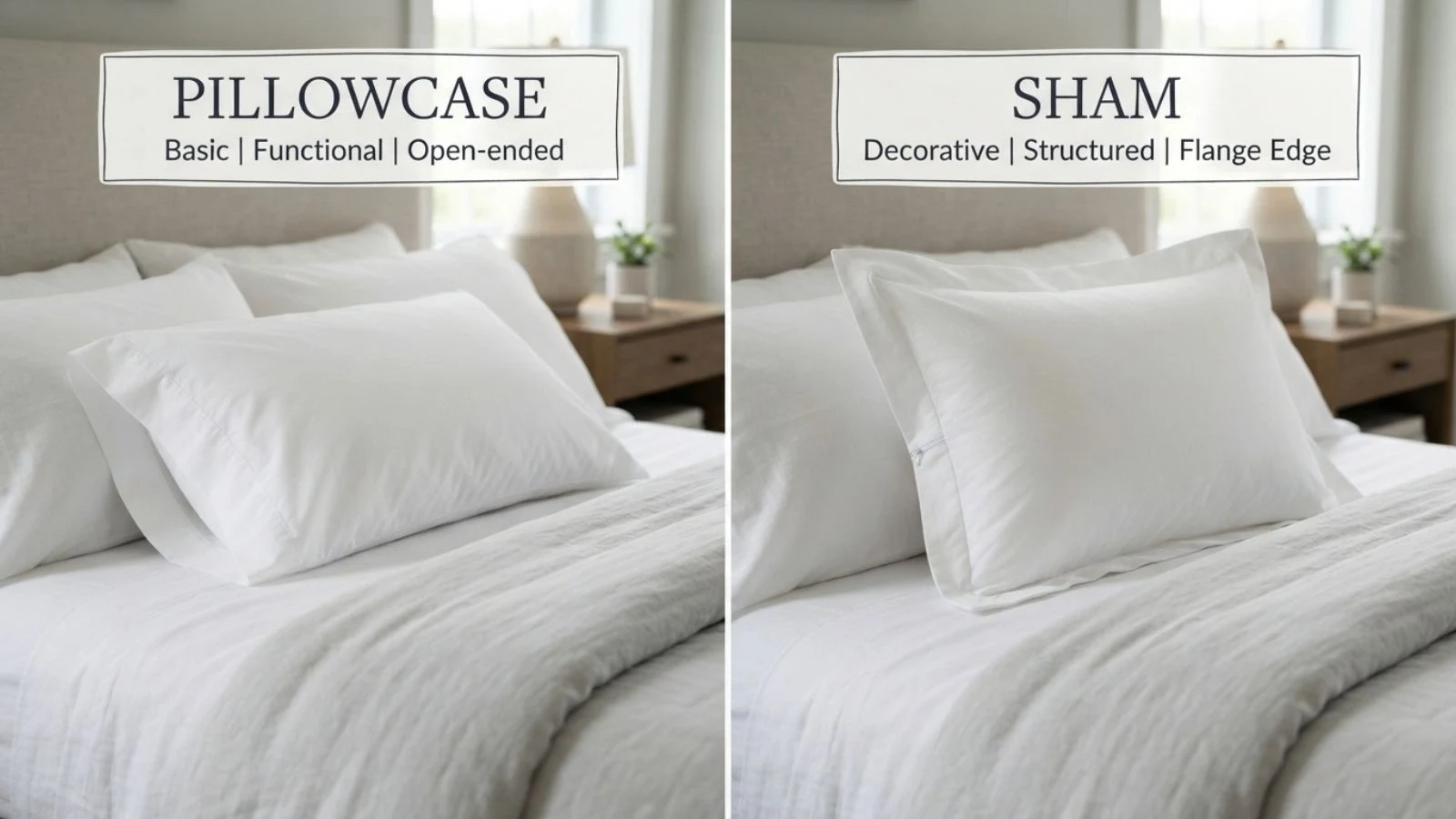 Sham vs Pillowcase